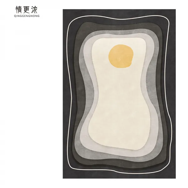 Jun.09 179번 모던 심플 ins 블랙 그레이 거실 대면적 러그 소파 테이블 침실가정용 만포Z, 80*120CM, 구름층