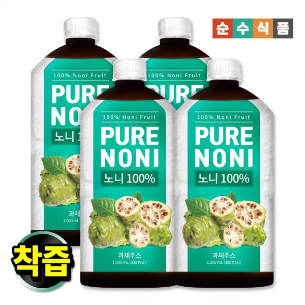 순수식품 착즙 노니 원액 노니주스 4병x1000ml Nfc착즙 1l 4개
