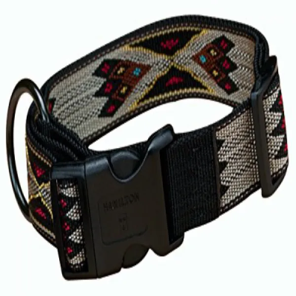 Hamilton 1-Inch Southwest Pattern Adjustable Dog Collar Small Tan 해밀턴 1 인치 남서풍 조절 가능한 개 목걸이 소형 탄, 1
