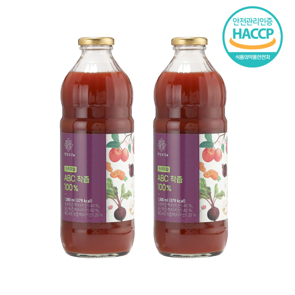 ABC주스 착즙주스 NFC 1000ml 2병, 1000ml x 2병