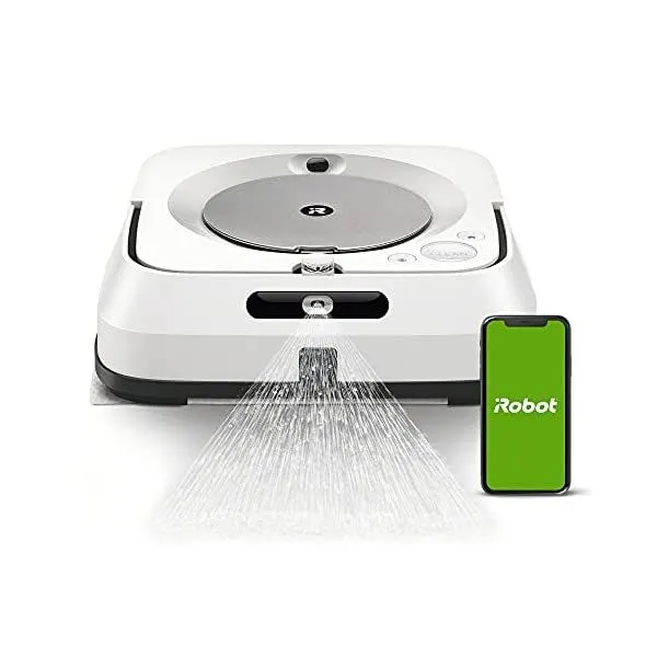 iRobot Braava Jet M6(6110) 궁극의 로봇 걸레 - Wi-Fi 연결, 정밀 제트 스프레이, 스마트 매핑, Alexa와 작동, 여러 방에 이상적, 재충전 및 이력서