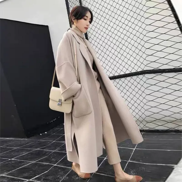 캐시미어 여중장 루즈핏 학원풍 모리 계열 모직 코트 FCJ2217