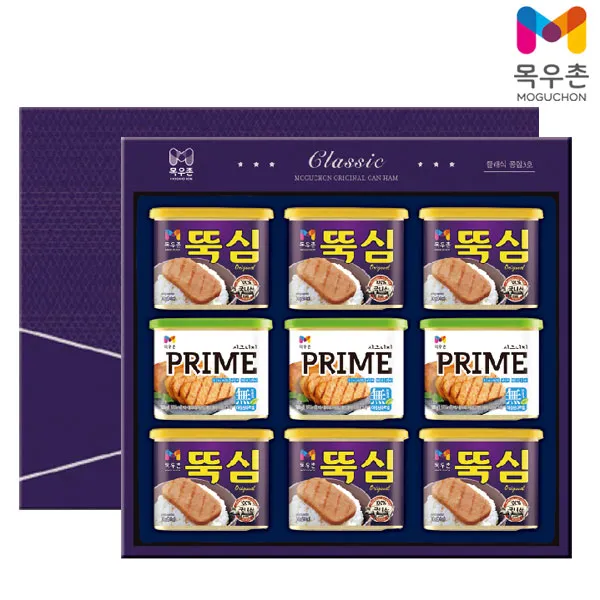 목우촌 클래식 종합3호(뚝심+프라임) 스팸 런천미트 로스팜 무료배송, 4개