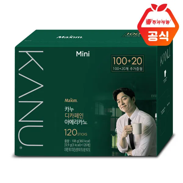 맥심 카누 미니 디카페인 100T+20T, 1개