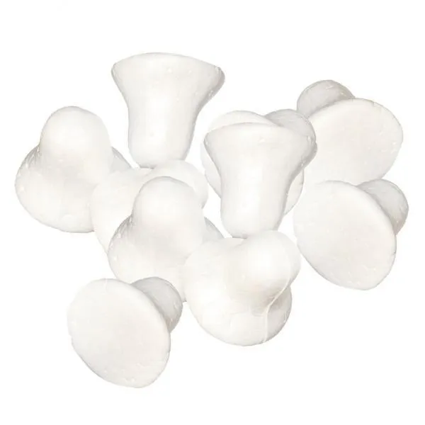 MEILINHUA 6-8pack 폴리스티렌 크리스마스 장식 거품 공예 싸구려 펜던트 벨 10pcs, 하얀색