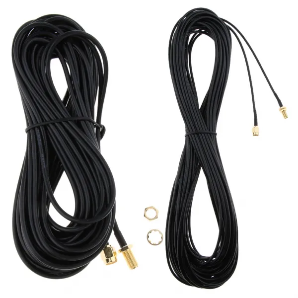 Zeyuan 여성 견과 방수 벽 주름 ​​RG174 케이블 잠바 떠꺼머리 10m / 20m에 RP-SMA 남성