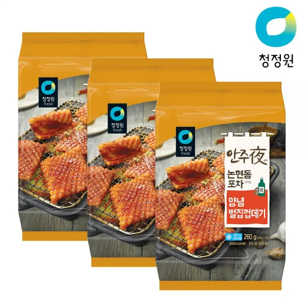 안주야 양념벌집껍데기 260g x 3팩, 단품