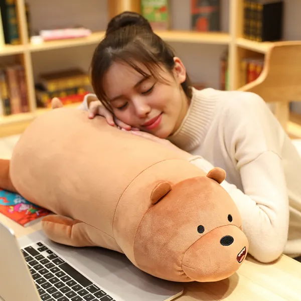 수면인형 애착인형 베개 귀여운 곰돌이 팬더 물개 인형, 갈색 + 78 센치 메터cm