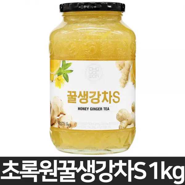 초록원 꿀생강차S 1kg, 2병