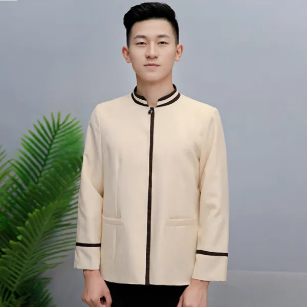 보결복 추동복 객실 긴팔 pa근무 여 여복 남 동네 노보복 오피스룩, XL 베이지 남자타입 긴소매