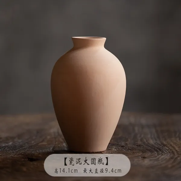 중국식 선의 심플 도자기 DIY 도예도바 강습소 소소배 장식 꽃병 장식 소반Z, 옐 로 우 에나멜 링 거 병