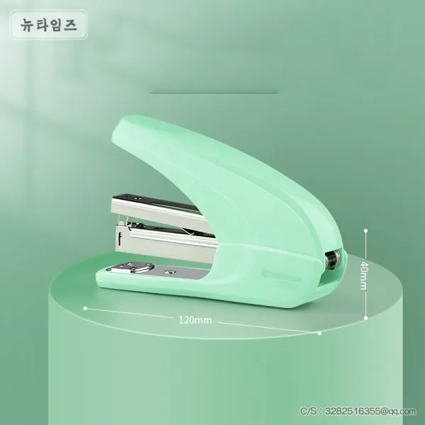 스테이플러 사무용문서자료 제본하는 데 힘을 절약하다 뉴타임즈 C13 K704C879, [ 25페이지 주문가능] - 그린