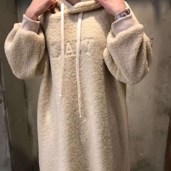 점포정리 / 양털 후드 원피스 3컬러