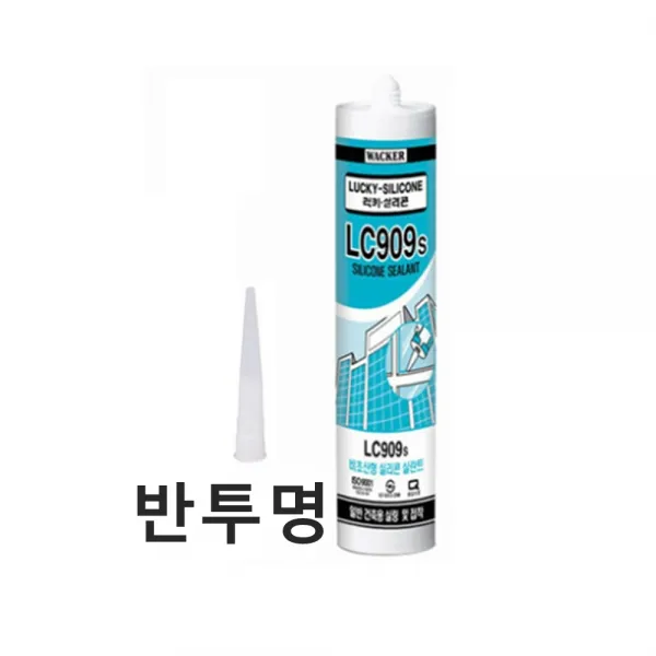 Lucky 비초산 실리콘 실란트 270ml 건축재 금속 목재 벽돌 PVC 반투명