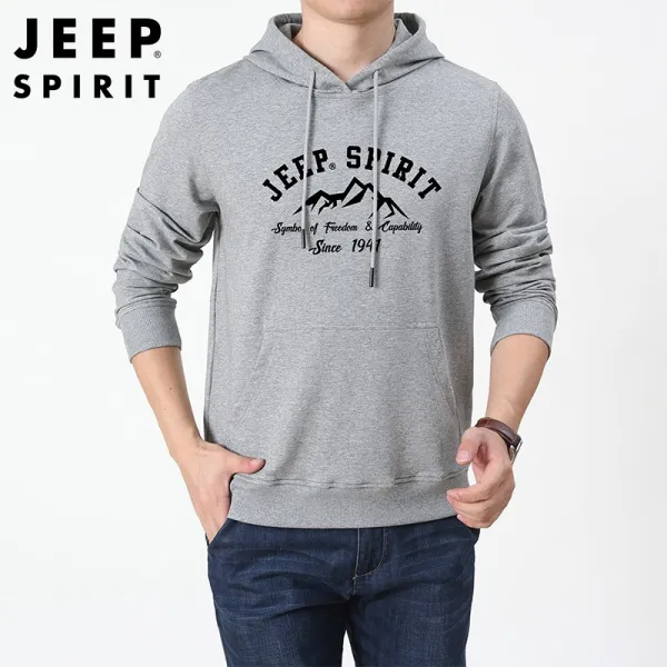 큰사이즈긴팔티 JEEP 지프 봄가을 계절 맨투맨 남자 와이드 루즈핏 후드 캐주얼 첫 번째 셔츠 2511713115