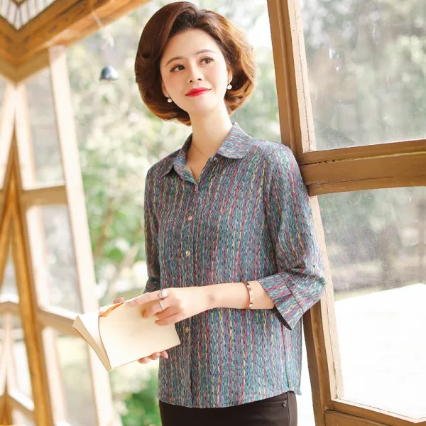 헐렁헐렁 마님 서구풍 고급스런 신 40대 50 엄마 봄옷 작은 셔츠 중장년