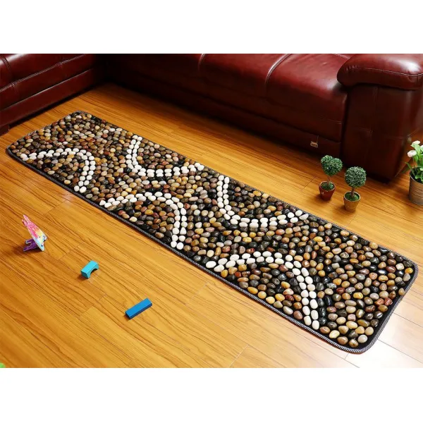 발지압판 자갈 매트 발바닥 맛사지패드 지압판 신발깔창 자갈길 가정용 마노석 발맛사지 받침판, 기본, T20-2미터 5개고리 고급 미끄럼방지천 증정 더블누름 오토바이 신발