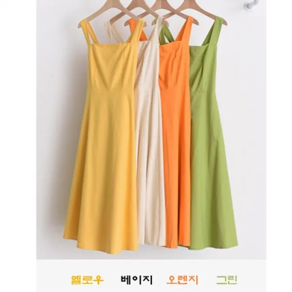  Newcare 여성 여름 코튼 나시원피스 뒷밴딩