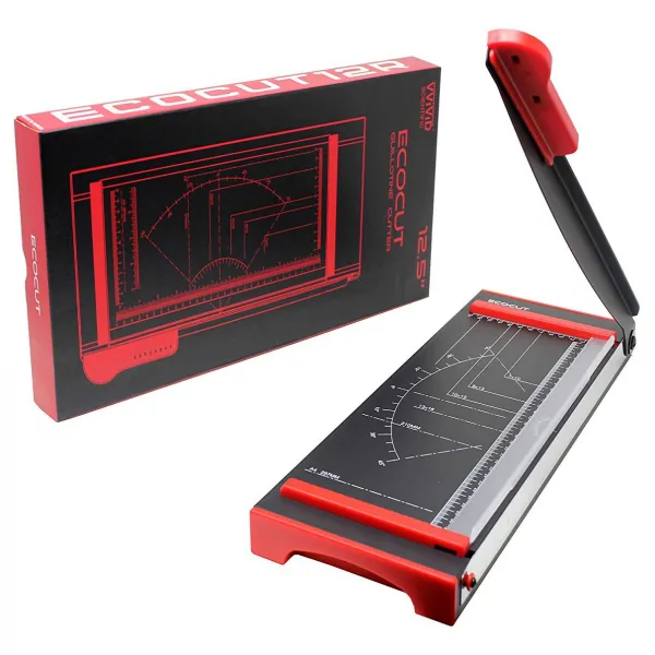 Vvivid Ecocut 12.5” Guillotine Style Paper Cutter W/Ruled Base Vvivid Ecocut 12.5 ”기요틴 스타일 용지 커터 괘선 Null세트