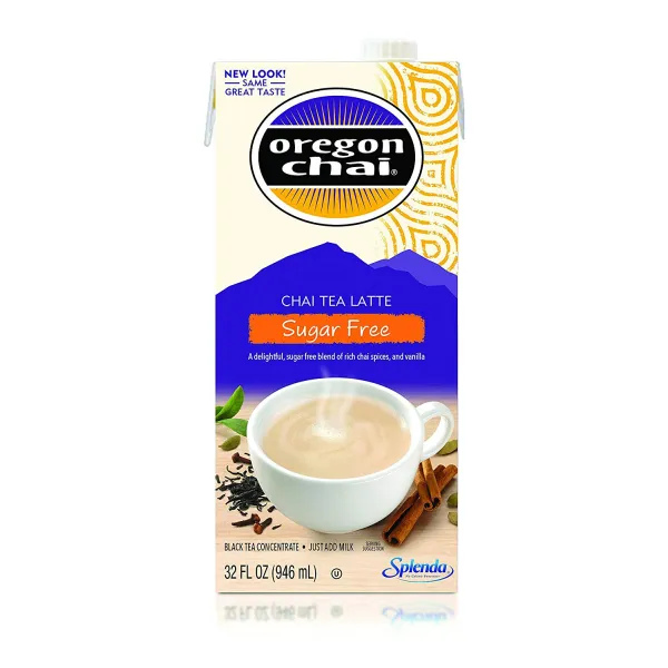 Oregon Chai Sugar Free Chai tea latte(차이티 라떼) 32온스(한 상자) (팩 개수 : 6), 선택, 상세설명참조