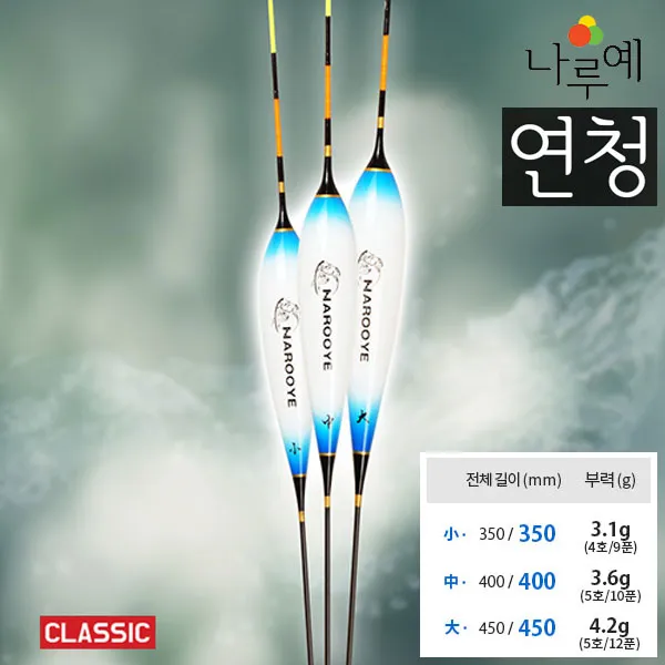 나루예 연청 4호(350mm) 5호(400mm) 5호(450mm).예민한 찌올림 카본찌톱.붕어 잉어 대물 수초 수로 바닥 빙상 보트낚시용 찌, 소-350mm-4호(약3.1g)