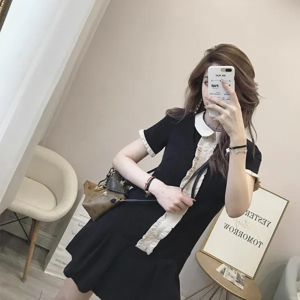 빅피플 원피스 Sb002 여자 미디 여름 A라인 반팔