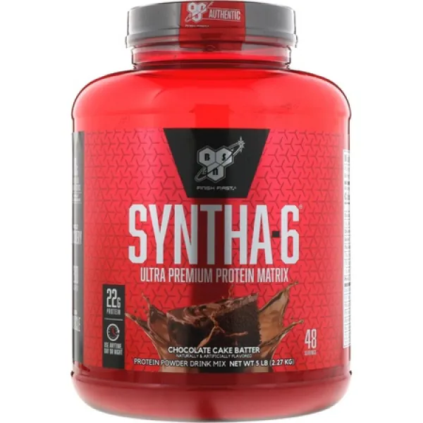 BSN Syntha 6 Ultra Premium Protein Matrix Chocolate Cake Batter 5 lb (2.27 kg), 상세 설명 참조0, 상세 설명 참조0