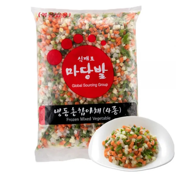 마당발 냉동 혼합야채4종 볶음밥용1kg, 1kg, 1팩