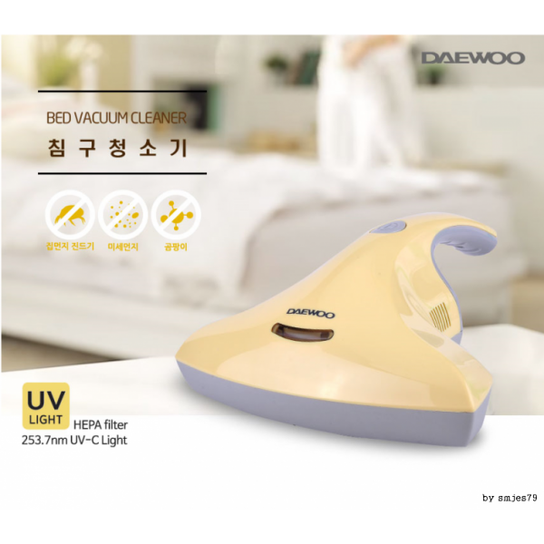 강력흡입 대우 UV필터 침구청소기 살균 소독 세척 SHVC-017 옐로우, 단품