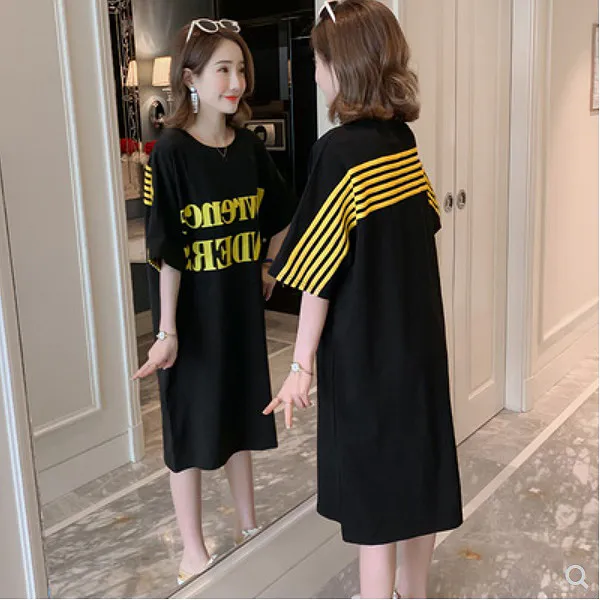  그집옷장 여성 홈웨어 잠옷 슬립웨어 뒤줄무늬 면원피스 Kj281