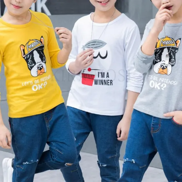 kirahosi 퀄리티 아동 가을 패션 긴팔 티셔츠 키즈 얇은 긴팔티 캐주얼 105 GD7+덧신 증정 CVxdq9ps