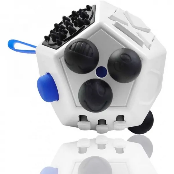 Uooe 피젯 큐브 키즈 12 사이드 피젯 큐브 피젯 토이 큐브 도둑 스트레스와 불안감 Adhd Add Ocd 자폐증 화이트 A2 이 있 단일옵션