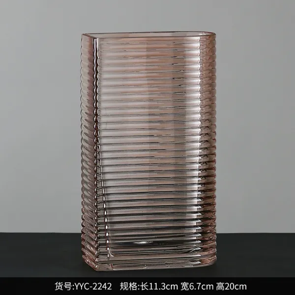 독창적 블루 꽃병 기하학무니 삼각 형 유리 꽃그릇 심플 현대 골지 수배 진열 장식품, 본상품, YYC－2242