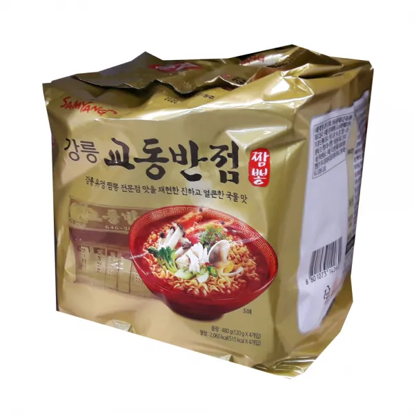삼양라면 삼양 강릉교동반점 짬뽕라면120g X 4입, 4개입
