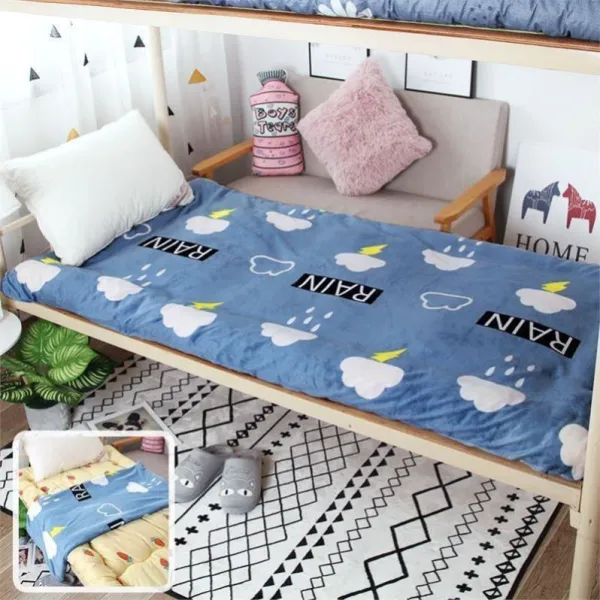 도리파이 1인침대매트 80CM190 매트리스 기숙사 싱글 1메터 91미터 구장 공분 85CM 너비 타다 200, 구름송이 [플란넬 ]뜯어 빨수 있는