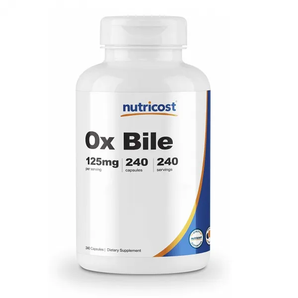 Nutricost Ox Bile Capsules 뉴트리코스트 악스 빌레 캡슐 125mg 240정, 1개