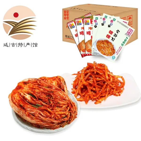 [연길관] 금강산 김치 조합에 김치찌개*3봉지+도라지*3봉지 한 박스, 상세페이지 참조