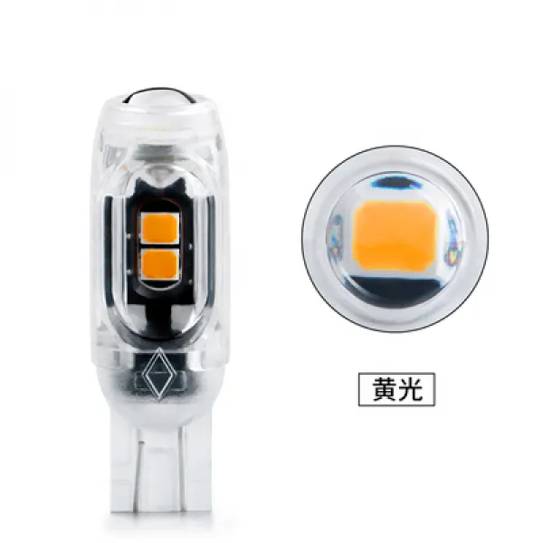 자동차램프 유리 전부 투과함 명 LED 헤드라이트 T10 사이드램프 COB led번호판등 물집을 터뜨리다 2781590132, 있음 렌즈타입 엘로 1톨 12V (구