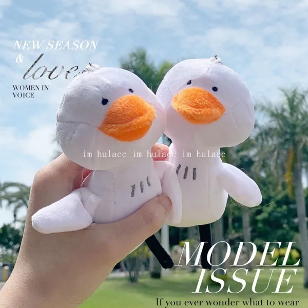 오리 봉제 인형 펜던트 키 링 가방 장식품, 기름칠 오리 15cm