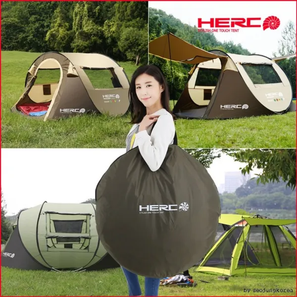 헐크 Herc 텐트 오픈형 4 5인용/원터치자동/난방텐트/ 올리브카키