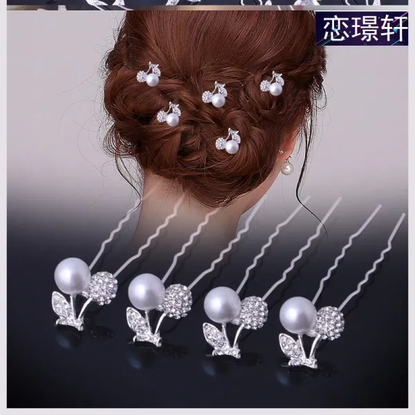 진주 헤어 스타일 편집하여 발표하다 기 꽃꽂이 콤비네이션 개성 우아한 액세서리 헤드 터미널 장식 집게 3996133639