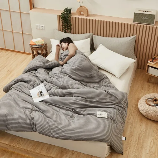 인쇄가 없는 양품 봄가을 이불솜 세탁기 가능 싱글 기숙사 겨울 두꺼운 보온 2인용 꿈을 꾸다 영해. 래