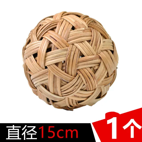 공오촌 핸드메이드 제작 등나무 대죽 수구태 순 패밀리 고대복장 소품 족구볼 라이트브라운 15cm1 개입