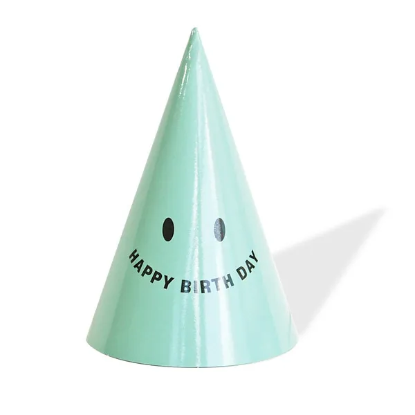 와우파티코리아 미소 생일 고깔, 1개, 민트