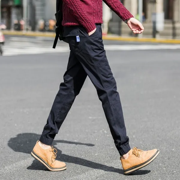 Zoneshop 남자 청바지 밴딩바지 캐주얼 배기바지 9부바지 봄x8