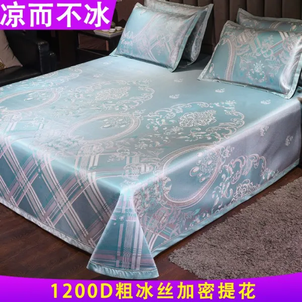 1200D 에어매쉬 쿨링시트 18M 침대위 접이식 여름 물세탁 가능 기세탁 침대시트 에어컨 소프트 돗자리, 이역 깊고 고요한 파도 증정 미끄럼방