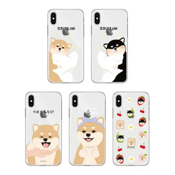 [바보사랑]아이폰XS MAX 에구시바 투명 젤리 케이스 시즌3
