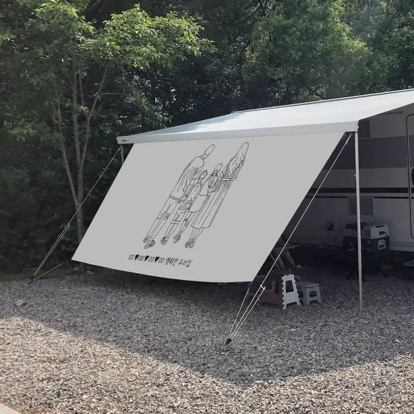 나만의 감성 사이드월 카라반 사이드월 어닝 사이드월 맞춤제작, 3.5M (심지5mm)-사진파일전달