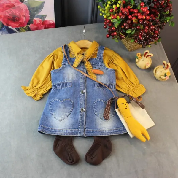 Kirahosi 명진 봄 가을 아동 여아 유아 청 원피스 예쁜 옷 의류 21 Dmkes5