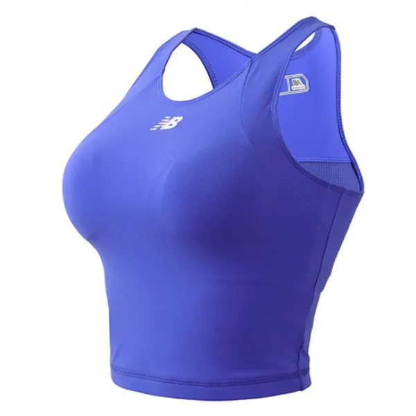 뉴발란스 Women 중앙 스몰로고 크롭탑 여성용 Nbn982w022 50 블루